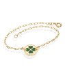 Pulseira Cartie c/ Trevo c/ Bordas (Verde Pimenta) - CE - 11mm x 180mm - 1.60gr