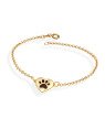 Pulseira c/ Coracao c/ Pata Reticulada c/ Resina  - CE - 10mm x 160mm - 2.00gr
