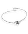 Pulseira AG c/ Coracao c/ Pata Reticulada c/ Resina  - G3 - 10mm x 160mm - 1.81gr