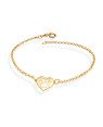 Pulseira Coracao c/ Pata Reticulada Vazada  - CE - 10mm x 180mm - 2.00gr