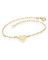 Pulseira Cartie c/ Coracao Trancado  - CE - 10mm x 180mm - 1.50gr