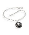 Pulseira AG Elo Portugues c/ Leao De Juda  - G3 - 15mm x 180mm - 3.40gr