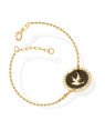 Pulseira Bolinha c/ Espirito Santo Borda Oliveiras - CE - 15mm x 200mm - 2.40gr
