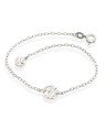 Pulseira AG c/ 2 Redondos Martelados  - G3 - 9mm x 180mm - 1.51gr