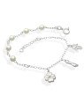 Pulseira AG c/ 5 Perolas p/ Mao de Fatima/Figa/Trevo - G3 - 5mm x 200mm - 2.84gr