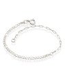 Pulseira AG Metade Cartie Metade Corrente 5X1 - G3 - 3mm x 180mm - 1.44gr
