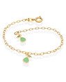 Pulseira c/ 2 Peras p/ Resina  - CS - 13mm x 140mm - 1.30gr
