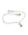 Pulseira AG c/ 2 Peras p/ Resina  - G5 - 13mm x 140mm - 1.45gr