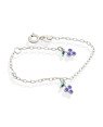 Pulseira AG c/ 2 Uvas p/ Resina  - G5 - 13mm x 140mm - 1.33gr