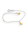 Pulseira AG c/ 2 Bananas p/ Resina - G5 - 12mm x 140mm - 1.43gr