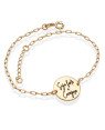 Pulseira c/ Medalha "Seja Forte e Corajosa" - CE - 15mm x 220mm - 2.56gr