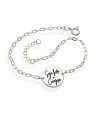 Pulseira AG c/ Medalha "Seja Forte e Corajosa" - G3 - 15mm x 200mm - 2.65gr