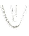 Gargantilha AG Metade Cartie c/ Metade Coracoes Montados  - G3 - 4mm x 450mm - 4.41gr