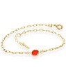 Pulseira Infantil c/ 1 Pedra Acrilica e Figuinha Ponta - CS - 7mm x 140mm - 1.00gr