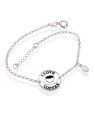 Pulseira AG Medalha "Love Coffee" p/ Resina  - G3 - 15mm x 200mm - 2.89gr