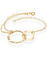 Pulseira Cartie/Cadeado c/ 2 Redondos Textura Organica - CE - 20mm x 200mm - 1.71gr