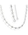 Choker AG c/ 27 Coracoes Diamantados Macicos - G3 - 5mm x 450mm - 6.76gr
