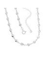 Choker AG c/ 27 Coracoes Lisos Macicos - G3 - 5mm x 450mm - 6.50gr