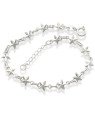 Pulseira AG c/ 14 Estrelas Diamantadas Macicas  - G3 - 6mm x 180mm - 2.82gr