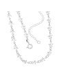 Choker AG c/ 27 Estrelas Diamantadas Macicas  - G3 - 6mm x 450mm - 5.54gr