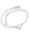 Pulseira AG Cartie Coracao Textura Organica  - G3 - 10mm x 200mm - 1.69gr