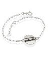 Pulseira AG Cartie c/ Medalha "Somos Apenas Instantes"  - G3 - 15mm x 200mm - 2.73gr