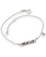 Pulseira AG p/ Placa "Seja Luz" c/ Zirconia - G3 - 4mm x 200mm - 1.83gr