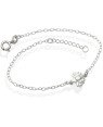 Pulseira AG Cadeado c/ Flor de Lotus  - G3 - 8mm x 200mm - 1.58gr