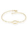 Pulseira c/ Redondo Vazado Diamantado  - CE - 13mm x 200mm - 1.88gr
