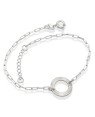 Pulseira AG c/ Redondo Vazado Diamantado  - G3 - 13mm x 200mm - 1.91gr