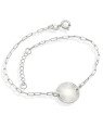 Pulseira AG c/ Redondo Diamantado 13mm - G3 - 13mm x 200mm - 1.97gr