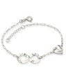 Pulseira AG Cartie c/ Infinito e Coracao Textura Organica  - G3 - 10mm x 200mm - 2.21gr