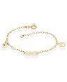 Pulseira c/ Cachorro Pata e Love Reticulado - CS - 12mm x 180mm - 1.90gr
