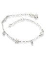 Pulseira AG p/ 3 Diversos Mar Macicos c/ 2 Zirconias  - G3 - 7mm x 200mm - 1.90gr