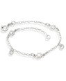 Pulseira AG p/ 3 Sol Macicos 2 Zirconias  - G3 - 5mm x 180mm - 1.86gr
