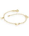 Pulseira p/ Lua e Estrela Diamantada Sol Macico  - CS - 10mm x 200mm - 1.42gr
