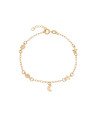 Pulseira p/ 2 Sol 2 Estrelas Macicas 1 Lua Diamantada - CS - 10mm x 200mm - 1.84gr