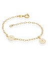 Pulseira c/ 2 Margaridas p/ Resina - CS - 12mm x 200mm - 1.65gr