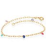 Pulseira Cartie p/ 5 Pedras Coloridas - CS - 6mm x 200mm - 1.43gr