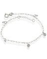 Pulseira AG Cartie p/ 5 Pedras Cristal - G5 - 6mm x 200mm - 1.83gr
