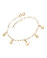 Pulseira Losango p/ Ancora c/ Mar Diversos Macicos  - CE - 13mm x 200mm - 2.10gr