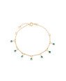 Pulseira Elo Longo p/ Palito Liso E Olho Grego 4mm    - CS - 10mm x 200mm - 2.30gr