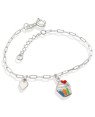 Pulseira AG Cartie p/ Coracao Macico c/ Cupcake p/ Resina  - G6 - 15mm x 160mm - 1.83gr