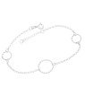 Pulseira AG Elo Portugues p/ 3 Argolas Fio Torcido  - G5 - 15mm x 200mm - 1.90gr