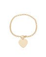 Pulseira Elo Portugues c/ Coracao 19mm Liso  - CN - 19mm x 180mm - 5.24gr