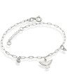 Pulseira AG Cartie p/ Espirito Santo c/ 2 Zirconias  - G3 - 12mm x 200mm - 1.85gr