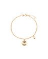 Pulseira p/ Medalha I Love Coffee 11mm c/ Coracao Liso Macico  - CE - 12mm x 200mm - 2.75gr