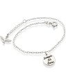 Pulseira AG p/ Medalha 11mm Sempre Foi Deus c/ Espirito Santo  - G3 - 19mm x 200mm - 2.40gr