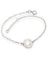 Pulseira AG Metade Cartie/ Elo Portugues c/ Botao 11mm  - G3 - 5mm x 200mm - 2.28gr