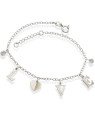 Pulseira AG "Love" Liso c/ 2 Zirconias  - G5 - 6mm x 200mm - 2.26gr
